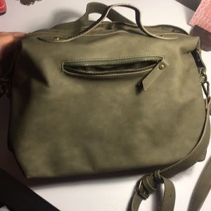 Army green cross body purse